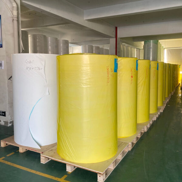 Factory Price Self Adhesive coated Paper Jumbo Roll for Thermal Transfer Label Making