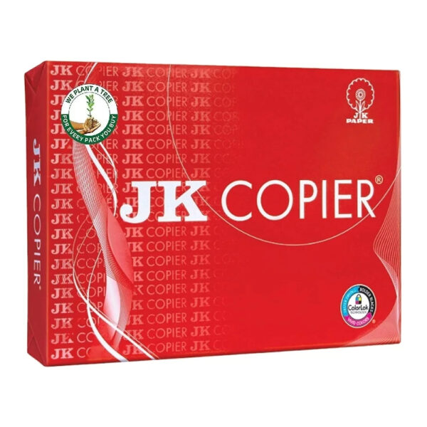 Multipurpose JK Copier A4 copy paper 80gsm high whiteness available in bulk stock perfect for professional office printing use