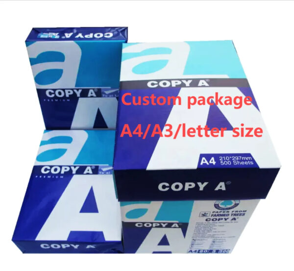 Brilliant Copy Paper A4 Customization 70gsm 75gsm 80gsm Bond Print Draft Double White Printer Office A4 Copy Paper