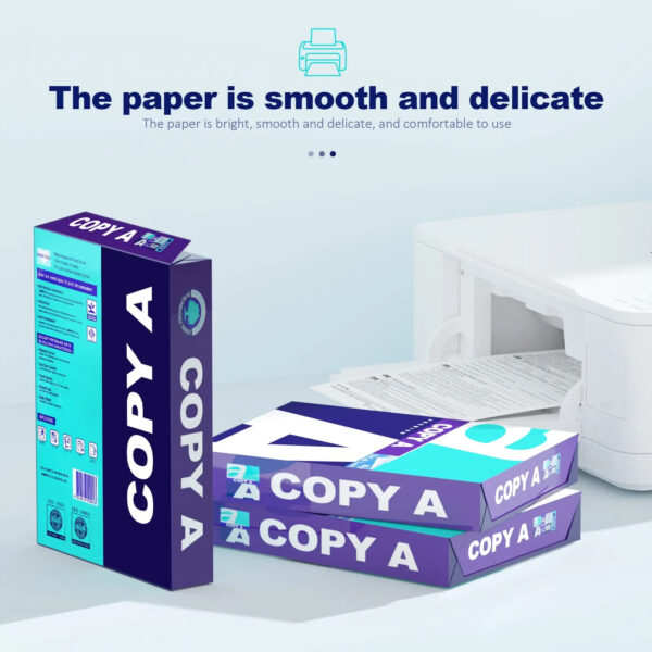 A4 Paper Premium Quality Color Oem Brand 70gsm 75gsm 80gsm A4 Hard Copy Bond Paper Draft Double White Printer Office Copy Paper - Image 3