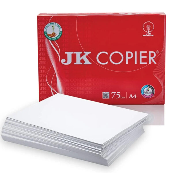 Multipurpose JK Copier A4 copy paper 80gsm high whiteness available in bulk stock perfect for professional office printing use - Image 3