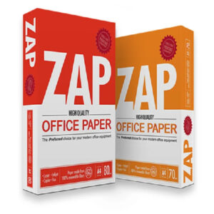 Premium Quality Zap A4 Copier paper 80GSM/75GSM/70GSM best price