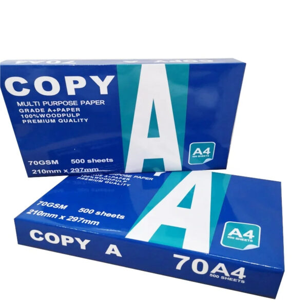 Factory Direct Sale White A4 Size Copy Paper 80 gsm 70 gsm For Copiper Laser Printing