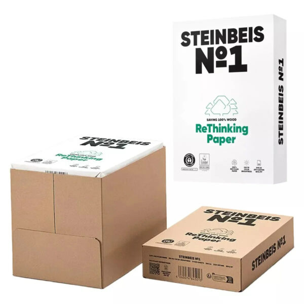 Steinbeis NO 1 Classic Recycled Paper A4 80gsm 2500 Sheets Box - Image 2