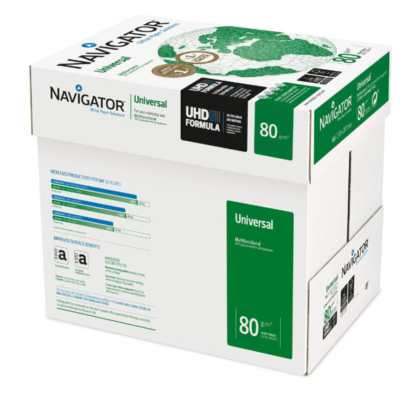 Navigator Universal A4 Paper Ream High-Quality 80gsm White Printing Paper for All Office Needs - Image 2