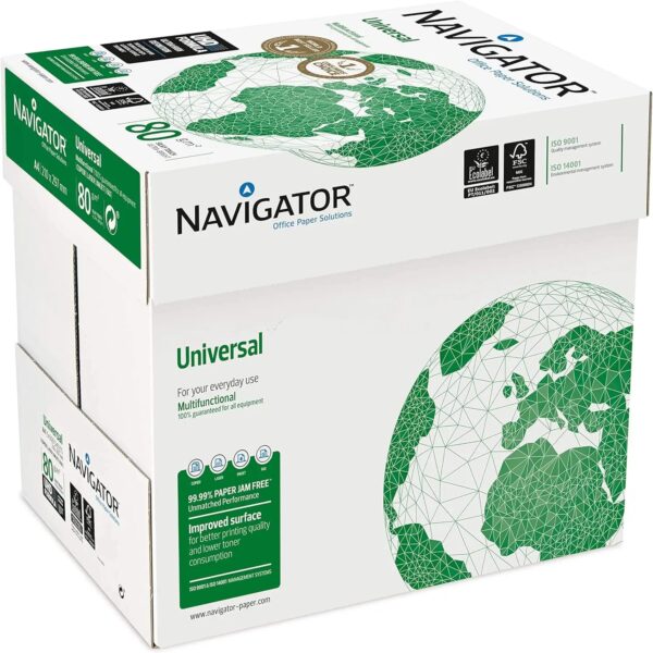 Wholesale Navigator Navigator Universal A4 80gsm Paper - Box of 5 Reams (5x500 Sheets) free delivery worldwide CIF price - Image 4